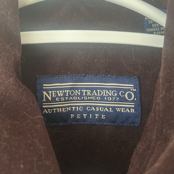 Newton Trading Co Vintage velvet corduroy chocolate brown jacket petite small - Picture 2 of 7